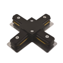 Коннектор X-образный PTR CX-BL накладной/подвесной шинопровод черн. JazzWay