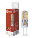 Лампа светодиодная LED-JC 1.5Вт капсульная прозрачная 4000К нейтр. бел. G4 150лм 12В IN HOME