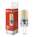 Лампа светодиодная LED-JC 3Вт капсульная прозрачная 4000К нейтр. бел. G4 290лм 12В IN HOME